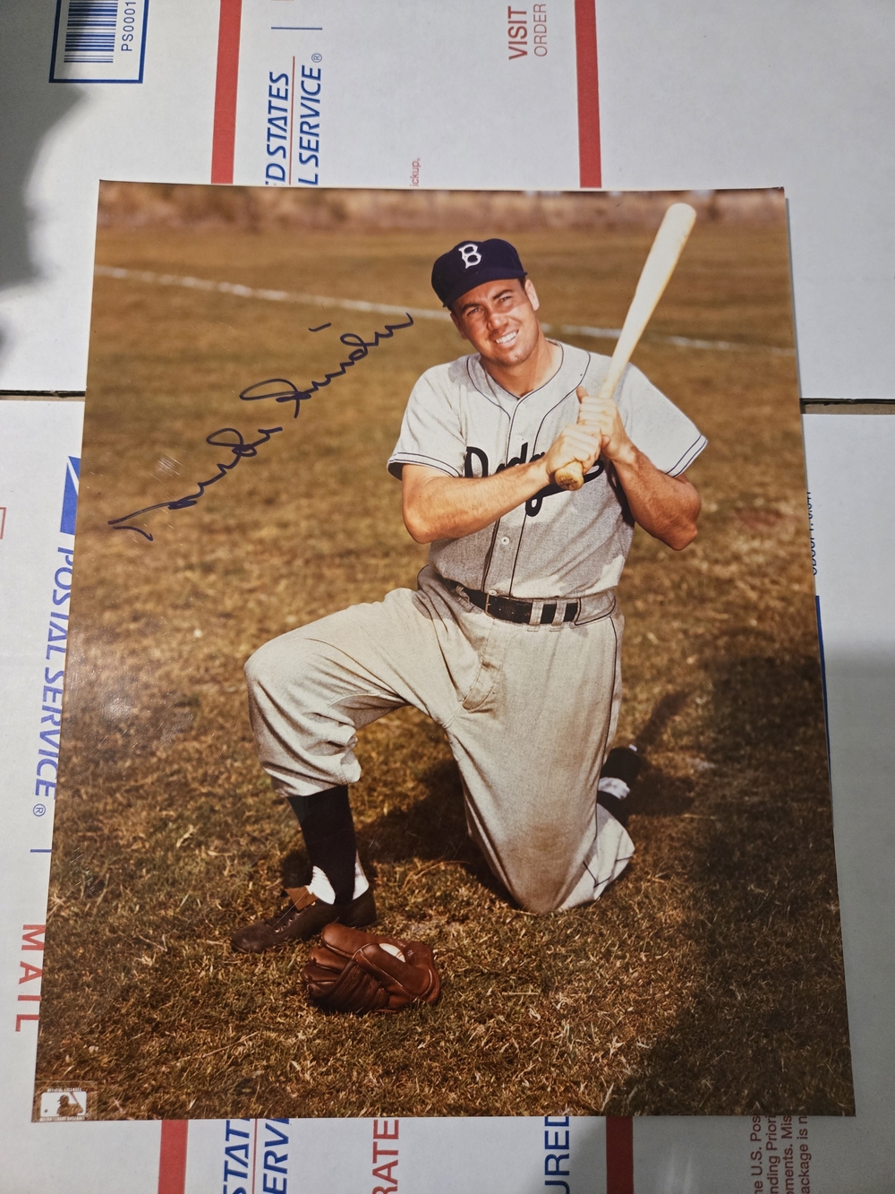 Autograph Baseball Photo - Brooklyn Dodgers Duke Snider Hof